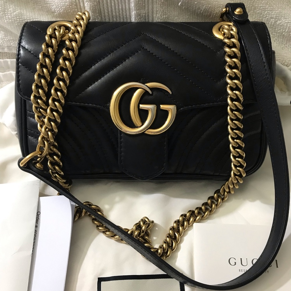 Authentic Gucci Marmont Matelasse Mini Bag